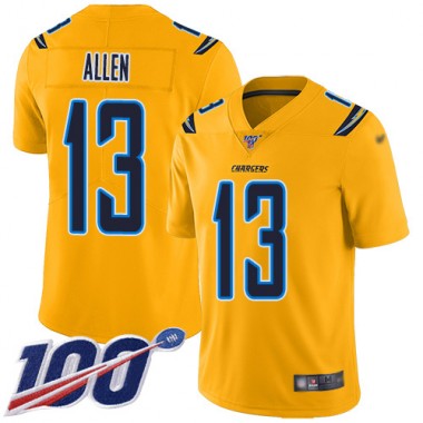 Los Angeles Chargers NFL Football Keenan Allen Gold Jersey Men Limited #13 100th Season Inverted Legend->youth nfl jersey->Youth Jersey